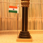 Wooden Ashok Pillar with Flag – 12 inch — view 5