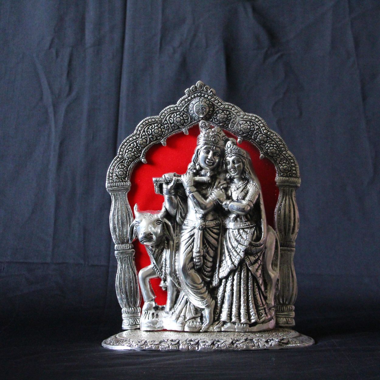 Radha Krishna Temple Arch Idol – 11.5 inch — view 6