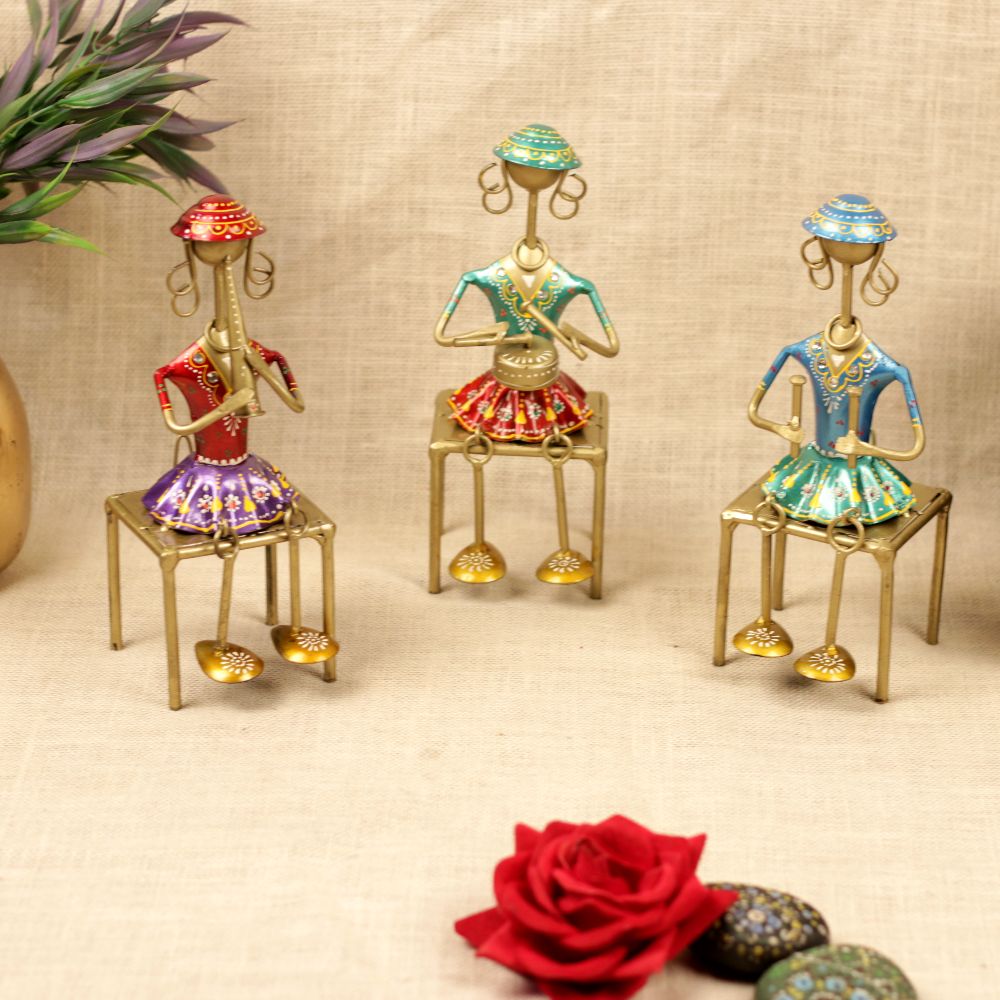 Lady Musicians with Stools – Set of 3 — view 6