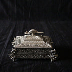 Silver-Finish Baggi Trinket Box — Antique silver tone
