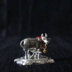 Silver-Finish Cow and Calf Idol – Small — view 5