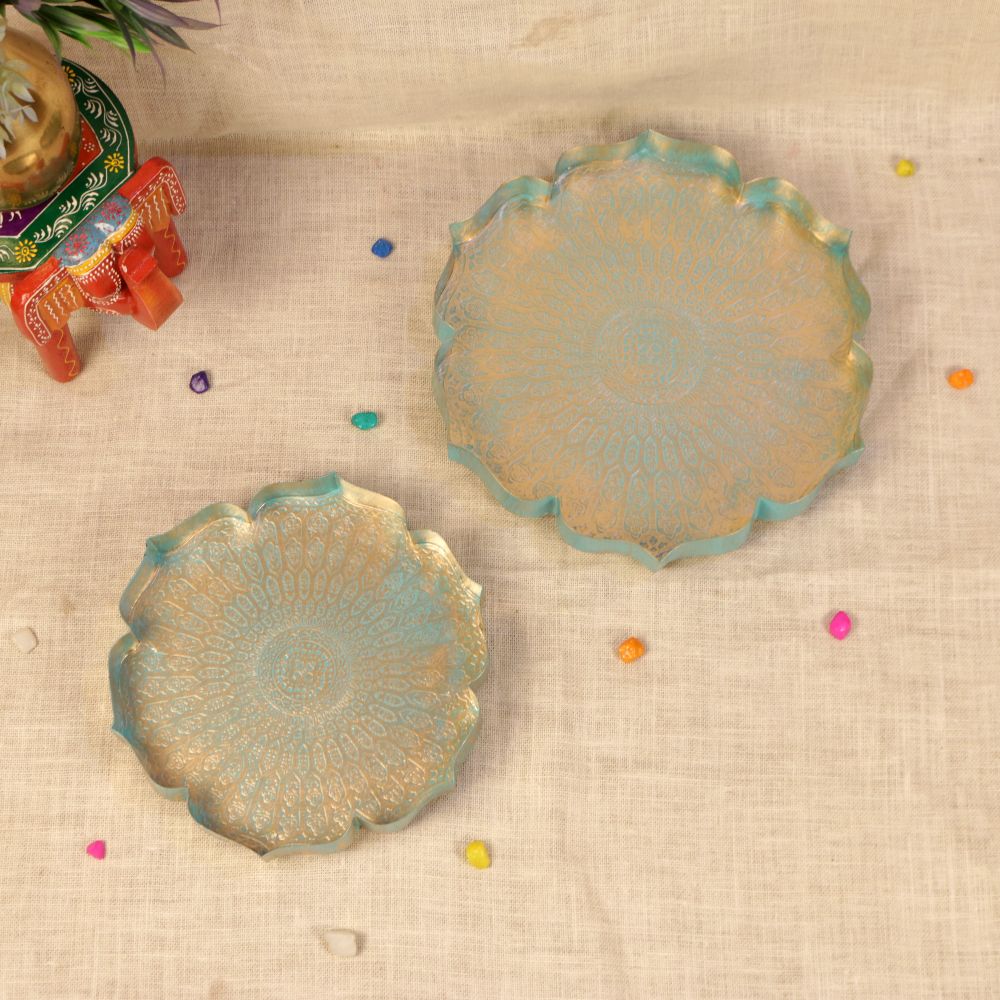 Star Tray – Green and Gold, Set of 2 — view 4