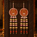 Brick Orange Shubh Labh Door Hanging Pair on Entrance