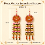 Brick Orange Shubh Labh Hanging Measurements