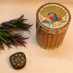 Meenakari Painted Wooden Jar – Medium — view 3