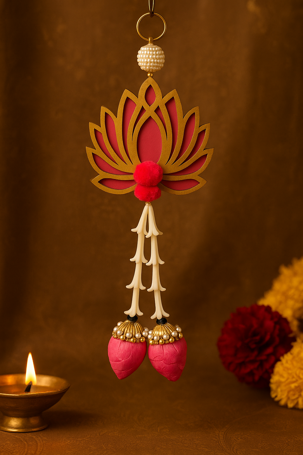 Lotus Rajnigandha Hanging Décor