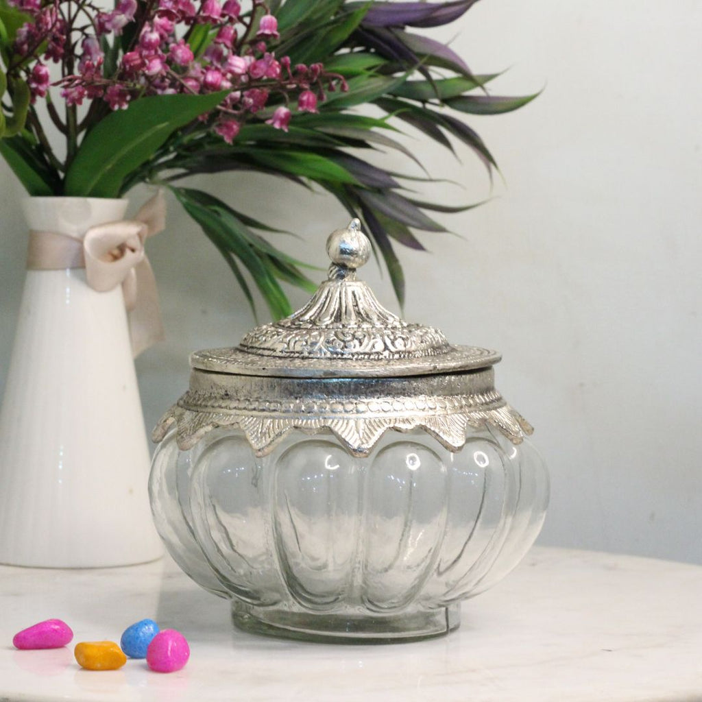 Melon-Form Glass Jar – Big