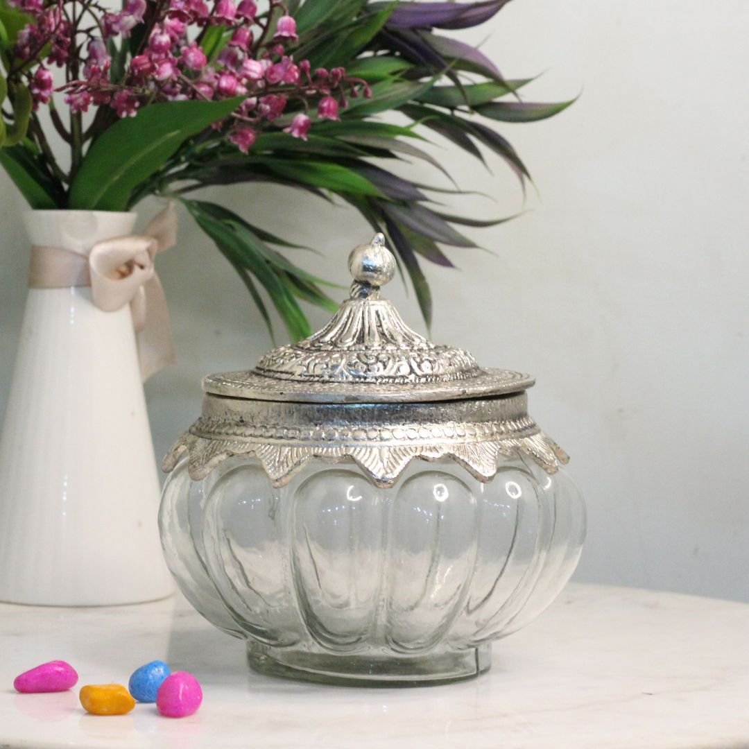 Melon-Form Glass Jar – Big