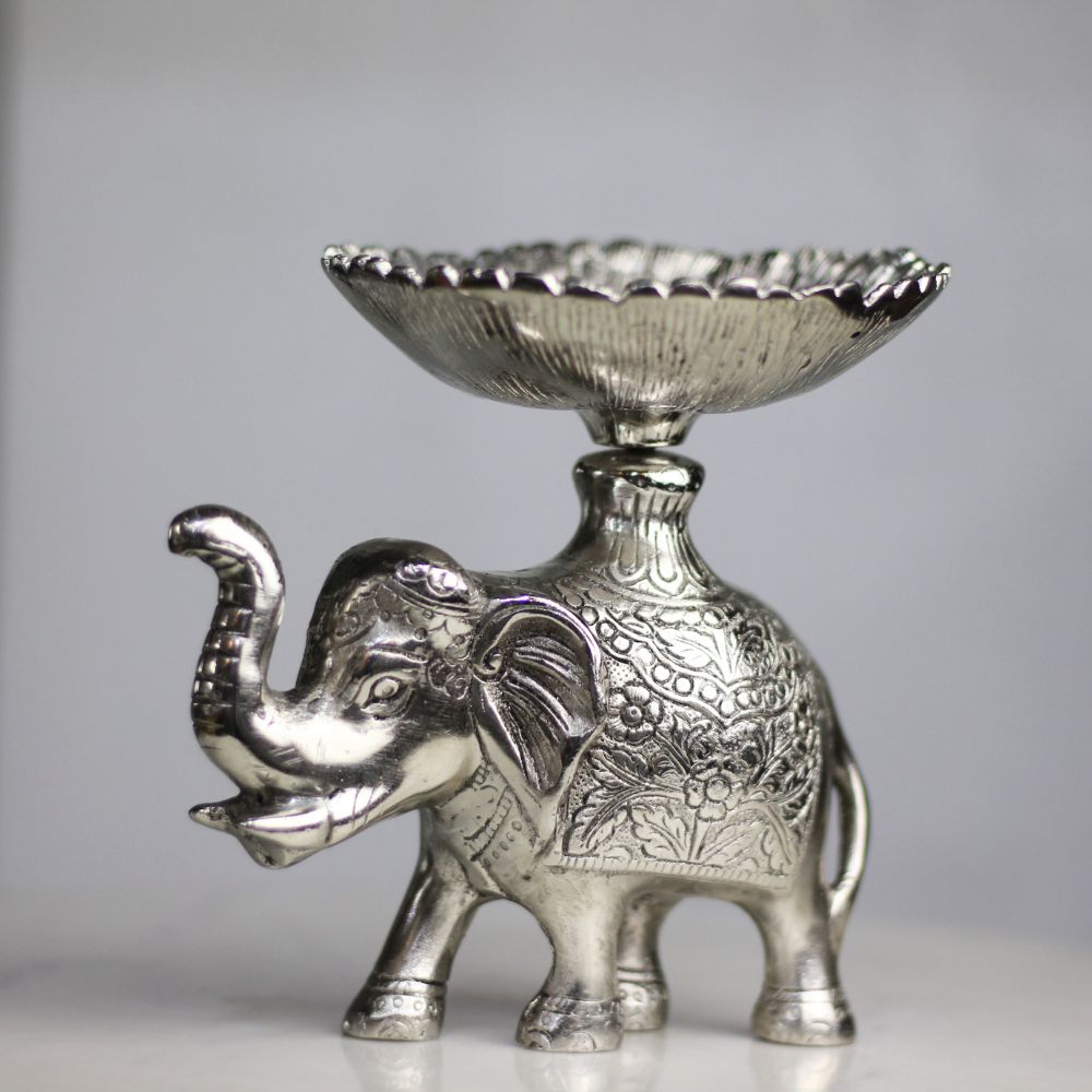 Elephant Bowl – Silver Finish