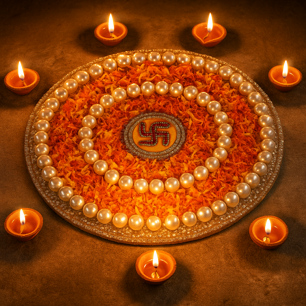 Rangoli Floor Mat(2 pcs)