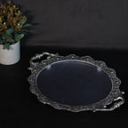 Oval Serving Tray with Peacock Handles – 11 inch — view 5
