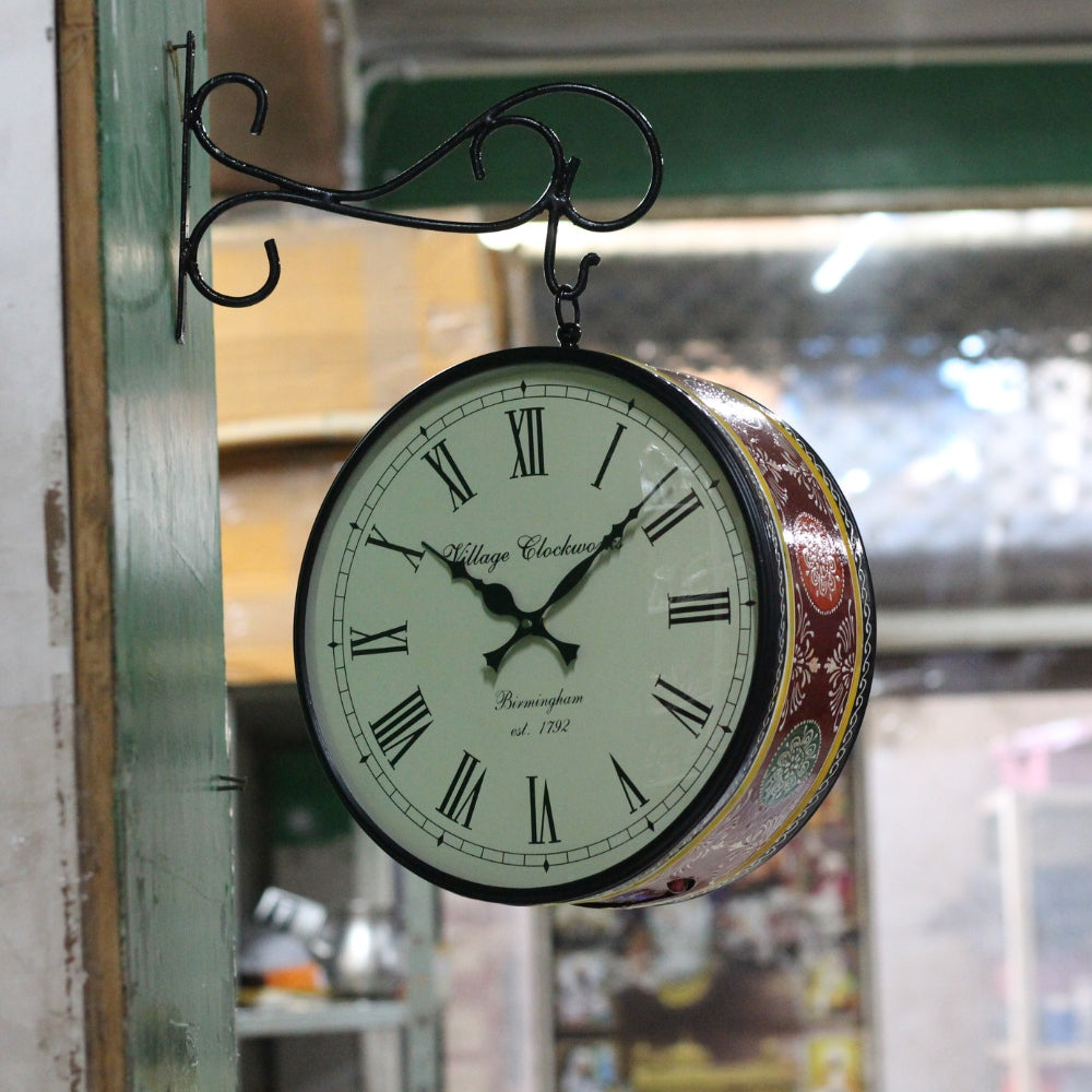 Hand-Painted Railway Wall Clock – 12 inch — view 3