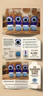 Crochet evil eye pot product features, measurements and price