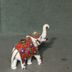 White Meenakari Jewelled Elephant – 4 inch — view 8