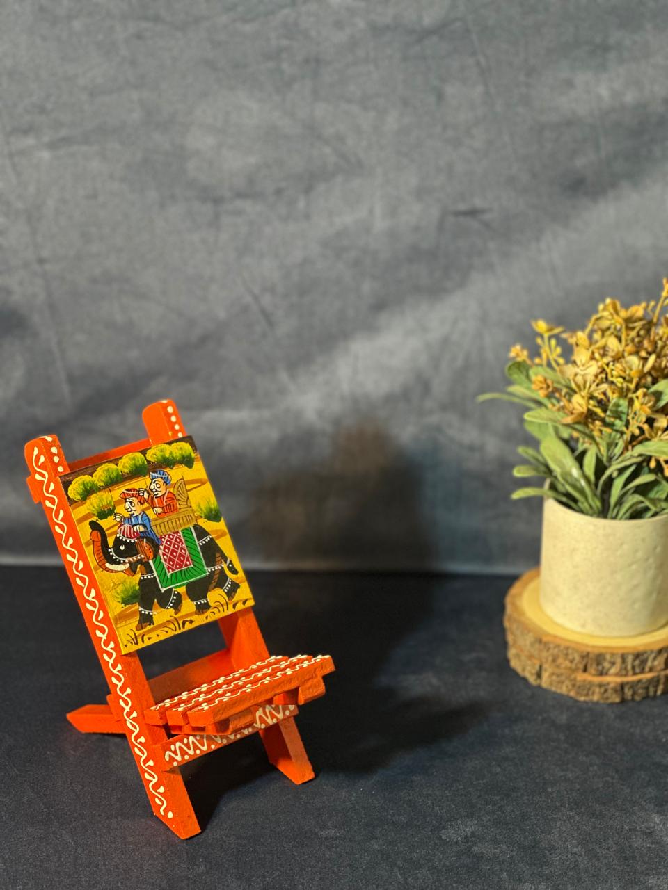 Hand-Painted Mini Folding Chair