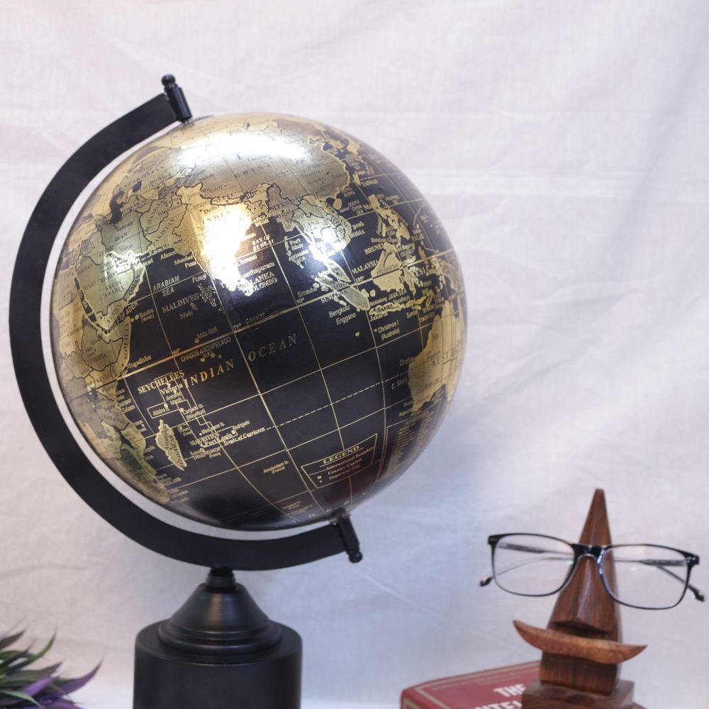Black Desk Globe on Iron Stand – 16 inch — view 3