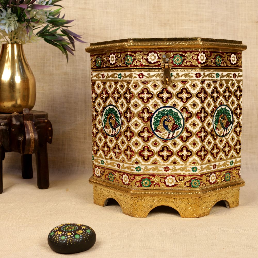 Meenakari Tunkey Stool – 14 inch — view 2