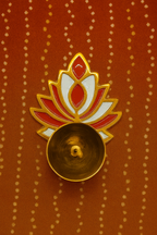 Handcrafted Colorful Lotus Diya made in India – HeritageKosh