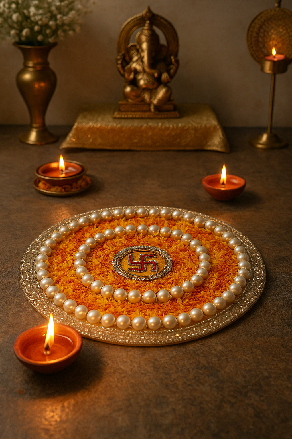 Rangoli Floor Mat(2 pcs)