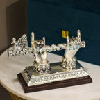 Radha Krishna Hand Stand – Silver Finish