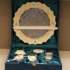 German Silver Pooja Thali Set – 7 Pieces with Gift Box — view 6