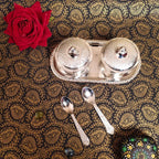 Silver Supari Bowl Set with Spoons and Tray — view 3