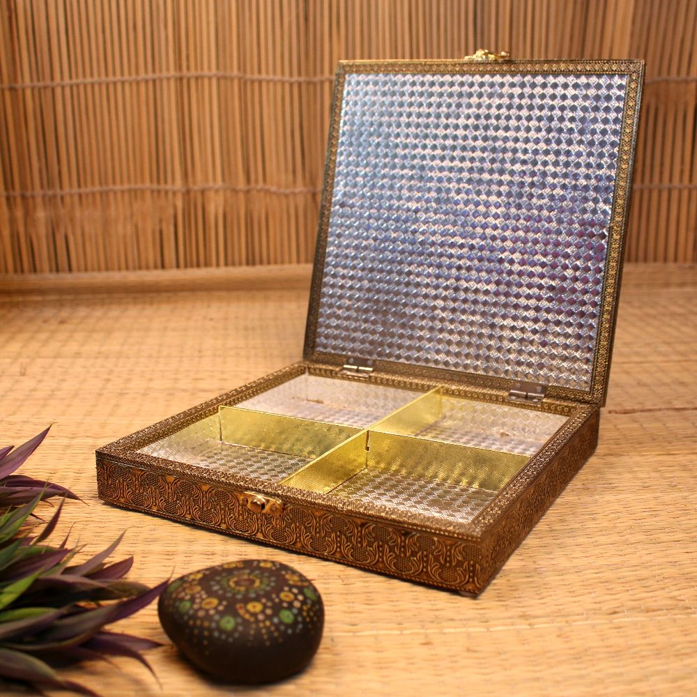 Embossed Dryfruit Box – 10 x 10 inch — view 4