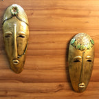 Painted Iron Wall Mask – Pair — view 3
