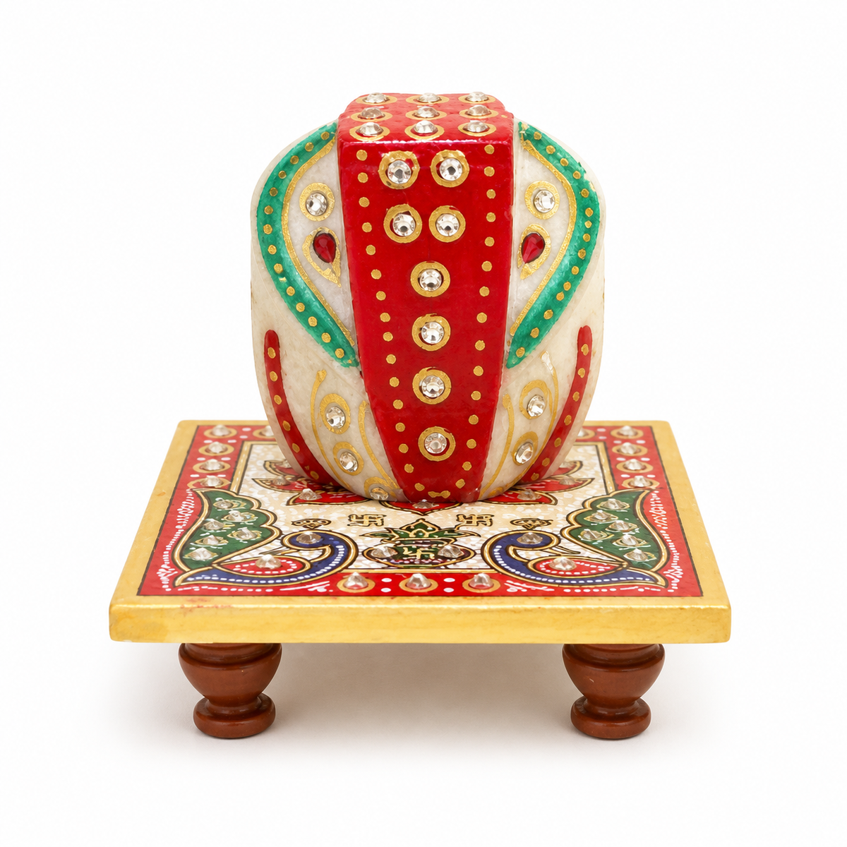 Marble Ganesh Chowki – Small