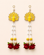 MDF Lotus Rajni Gandha Gulab Hanging - Pair