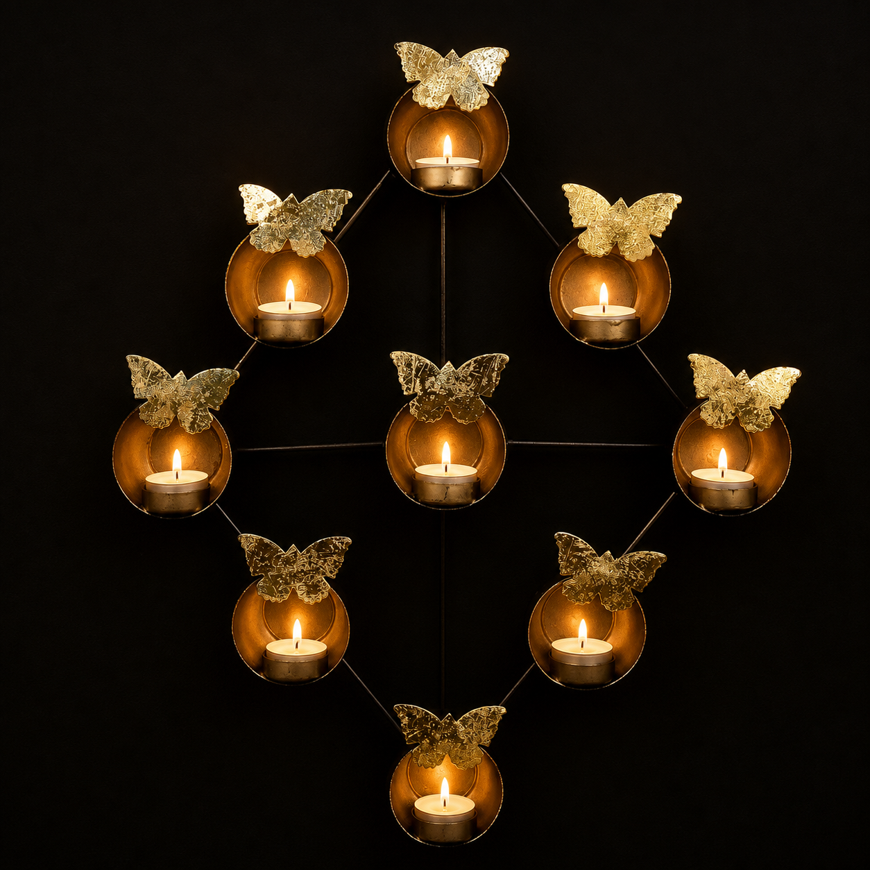 Butterfly Wall Tealight Holder – 9 Way