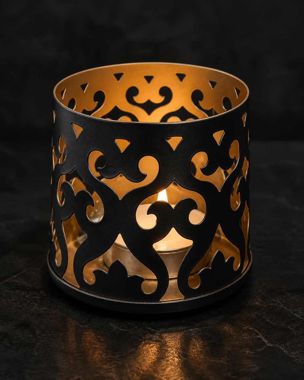Cutwork Iron Tealight Holder – Small- 2 pc