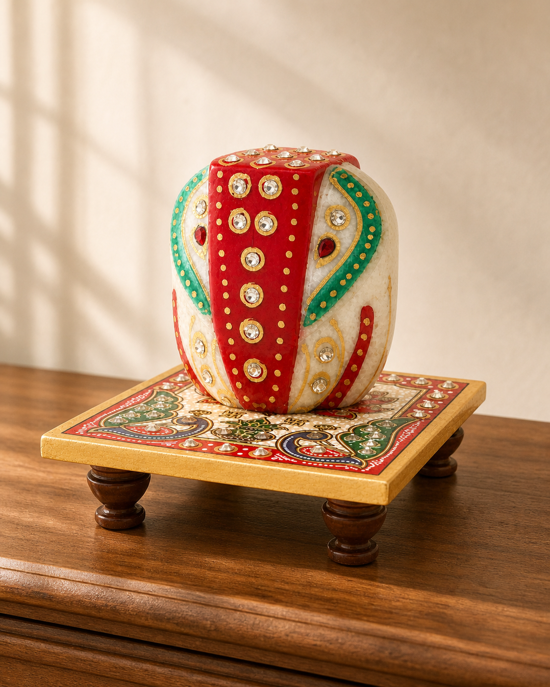 Marble Ganesh Chowki – Small