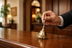 Brass Pooja Hand Bell (Ghanti) – Fluted Handle