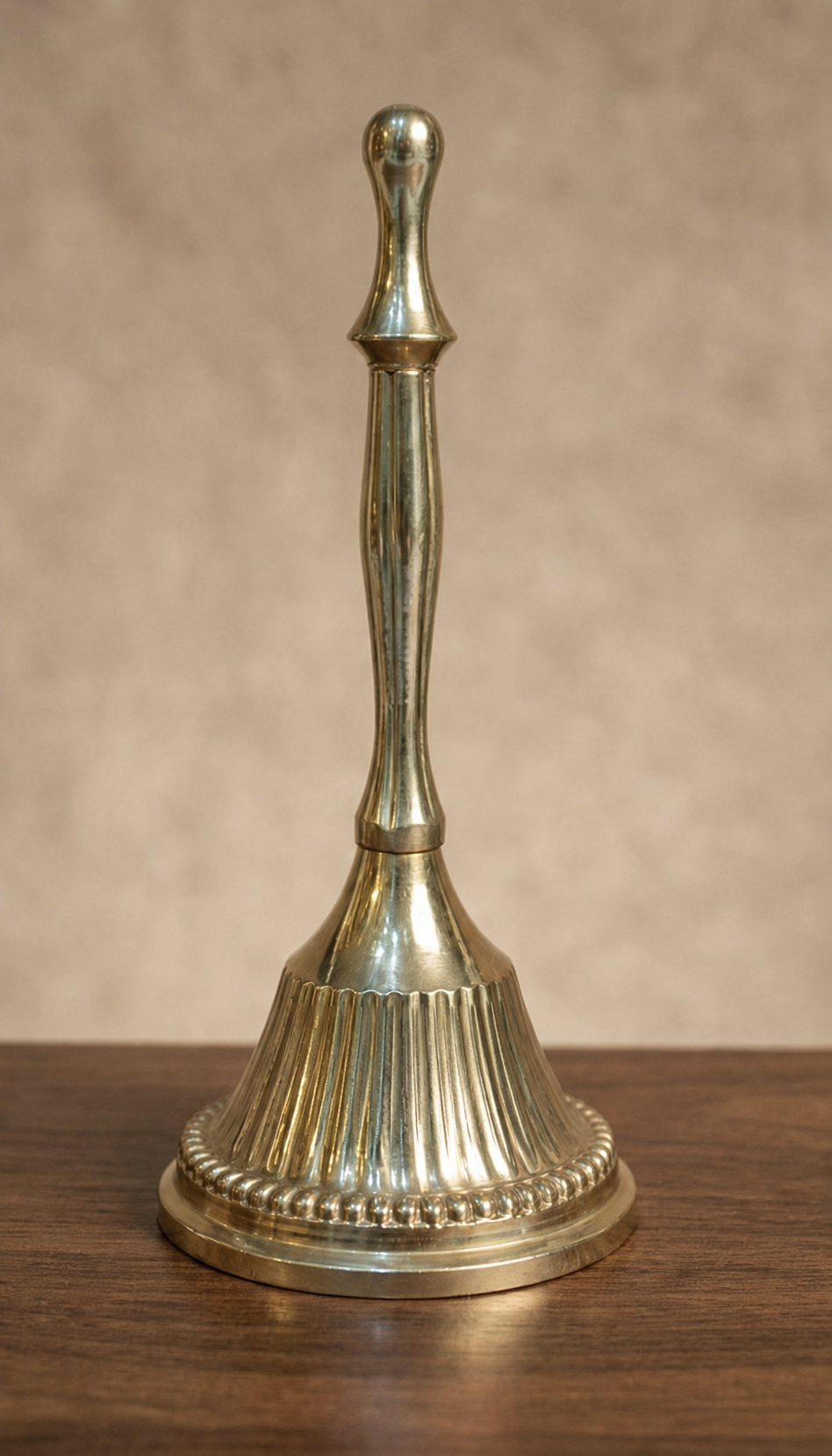 Brass Pooja Hand Bell (Ghanti) – Fluted Handle