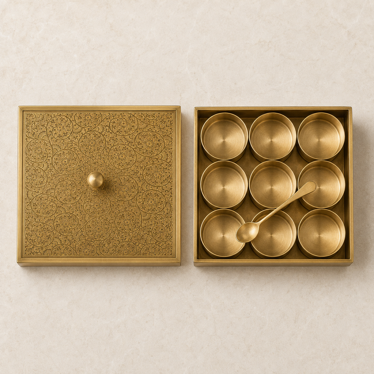 Masala Box Square (9-Compartment)