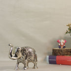 Silver-Finish Elephant Figurine – Small — view 4