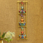 Musicians Ladder Wall Panel — Antique gold ladder frame with painted figures