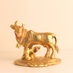 Oxidised Cow and Calf – Medium — Oxidised silver-grey metal