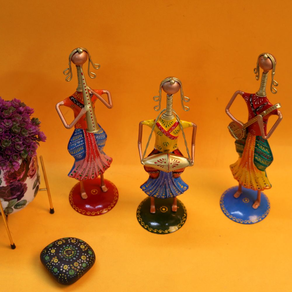 Painted Musician Ladies – Set of 3, 11.5 inch — view 2