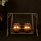 Jhula Matki Set on Golden Swing Stand — view 3