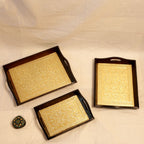 Brass Finish Tray – Set of 3 — view 3