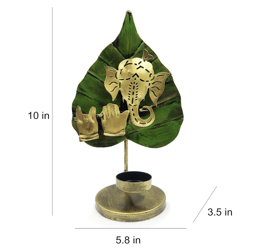 Ganesh Leaf Tealight Holder