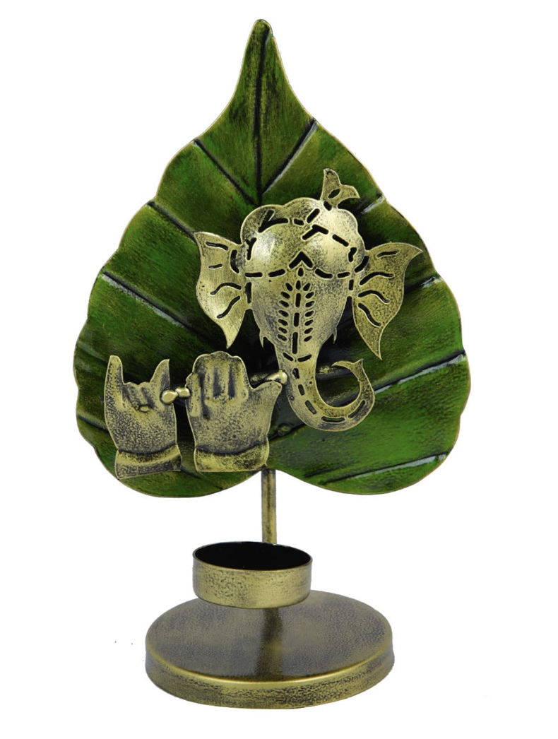 Ganesh Leaf Tealight Holder