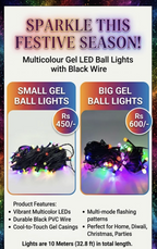 Multicolour Gel LED Ball Lights - features and pricing
