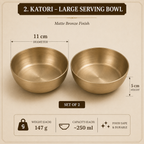 Kansa (Bronze) Thali Set - 6-Piece Traditional Bronze Dinner Set