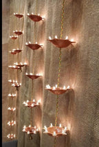 Handcrafted Pair of 5 Vertical Diyas made in India – HeritageKosh