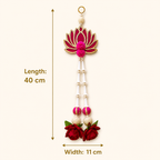 MDF lotus rajni gandha gulab hanging dimensions: 40 cm length and 11 cm width