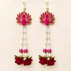 MDF lotus rajni gandha gulab hanging pair