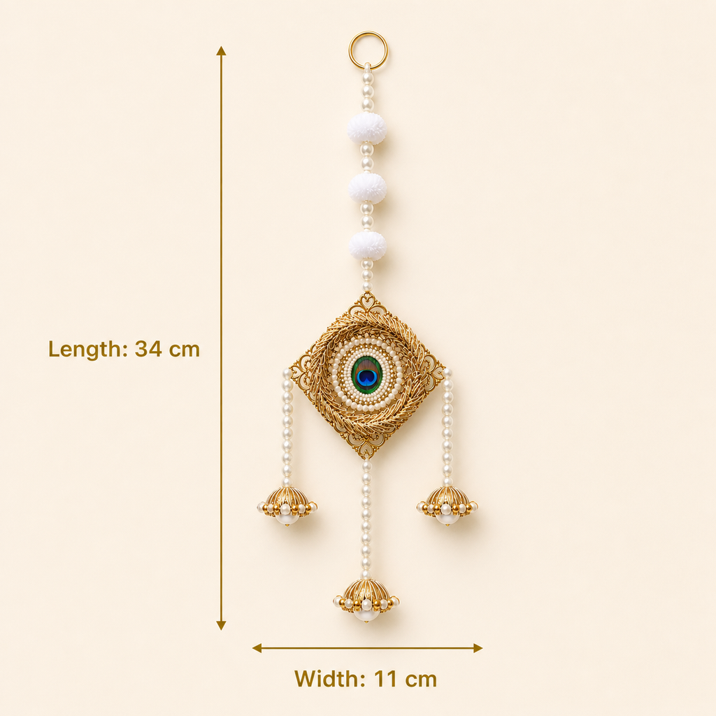Morpankh latkan dimensions: 34 cm length and 11 cm width